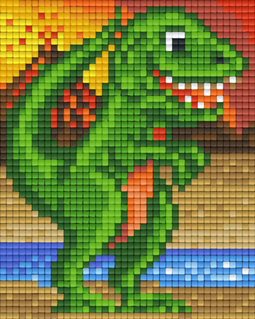 Tyranosaurus Dinosaur  One [1] Baseplate PixelHobby Mini-mosaic Art Kits image 0
